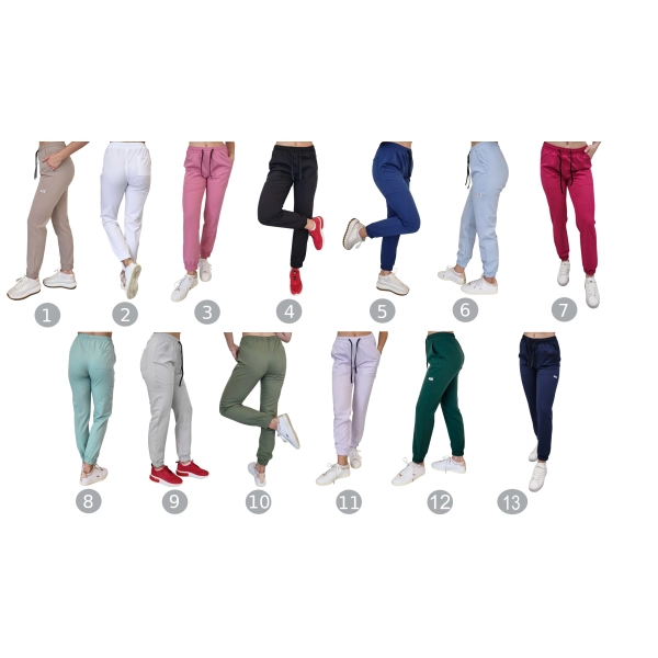 Joggery medyczne amarant casual premium roz. XL