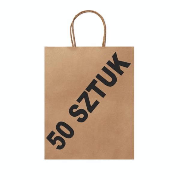 Torba papierowa promocyjna brązowa na prezent 40cm/12cm/32cm 50 sztuk – odzież robocza Modern Company