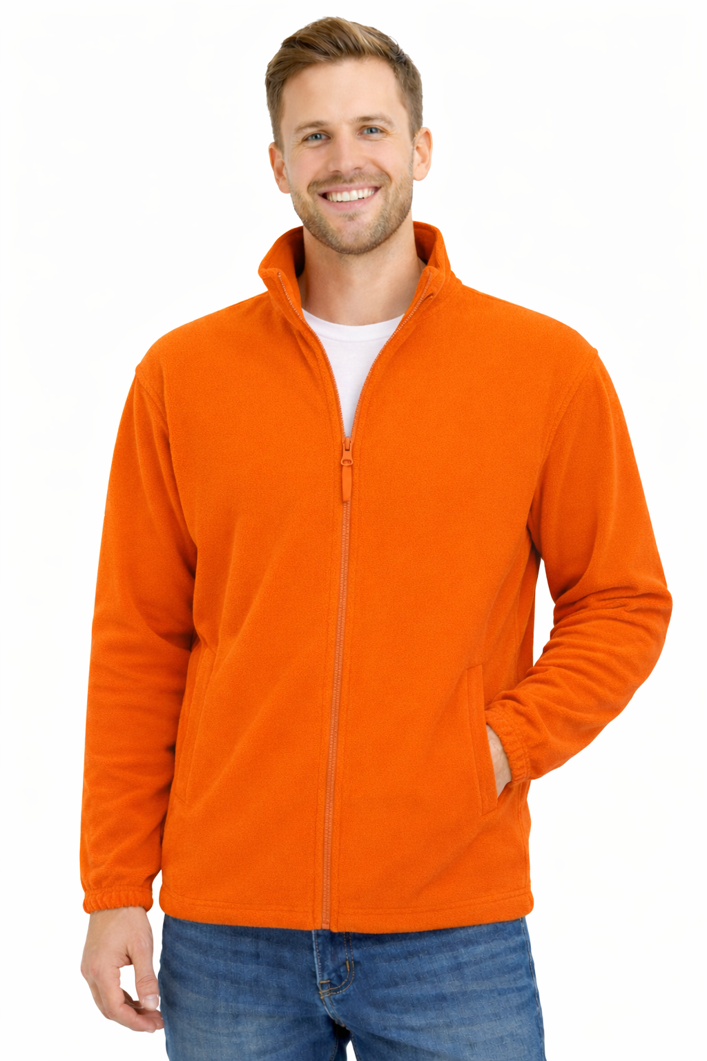 Bluza polarowa robocza pomarańczowa