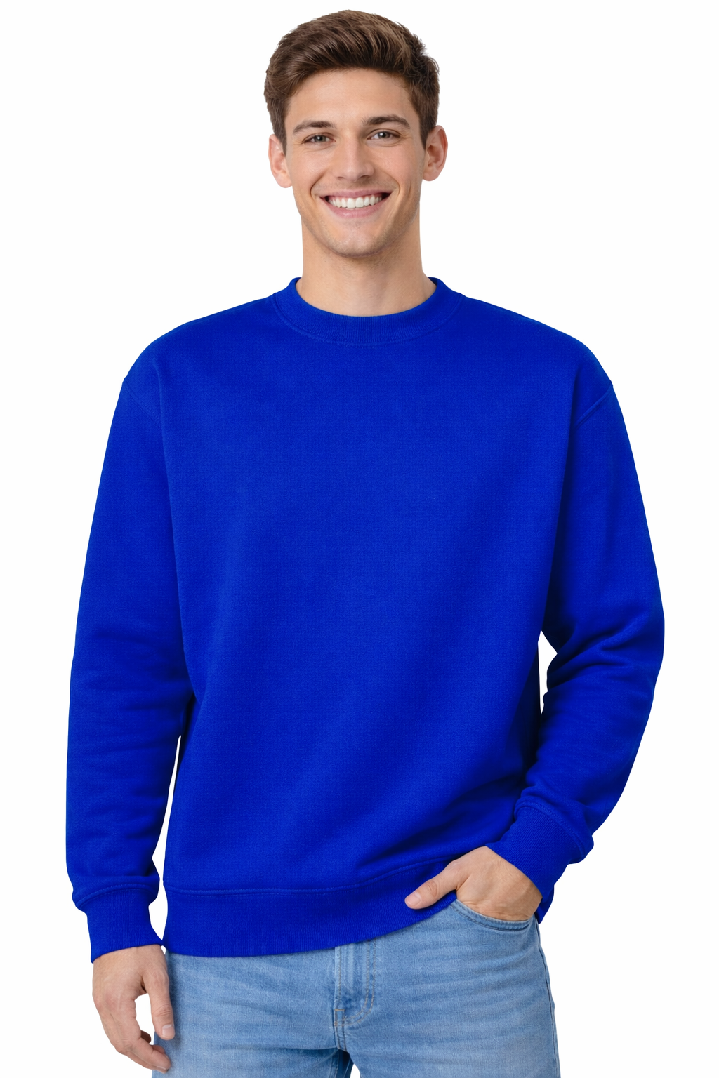 Bluza dresowa męska kolor chabrowy