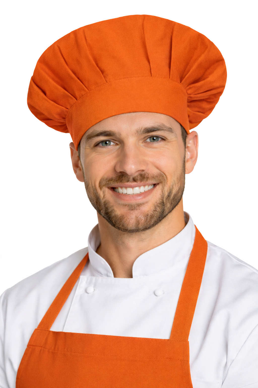 Czapka kucharska szefa kuchni pomarańczowa
