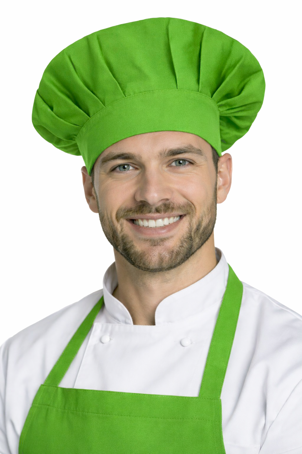 Czapka kucharska szefa kuchni zielona