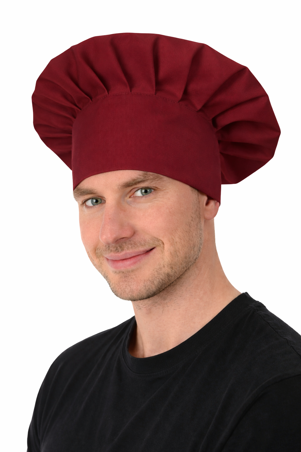 Czapka kucharska wysoka bordowa