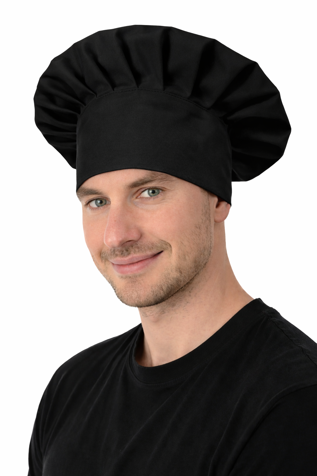 Czapka kucharska wysoka czarna