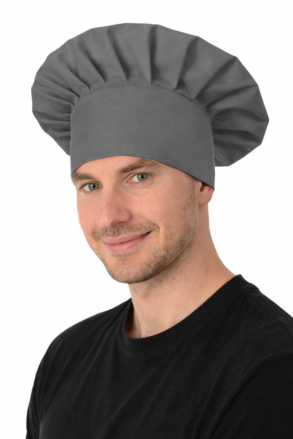 Czapka kucharska wysoka szara