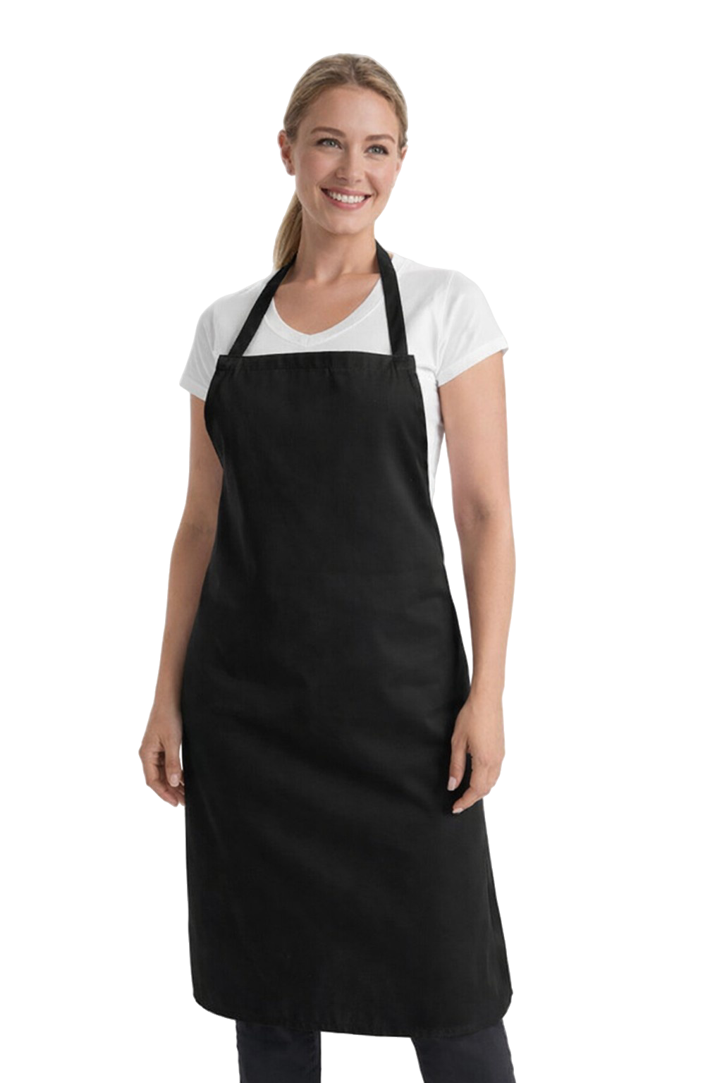 Fartuch kuchenny czarny mocny – ukośny splot 190 g/m²