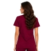 Bordowa Bluza Medyczna Damska Casual Premium Tyl