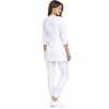 Casual Premium Bialy Komplet Medyczny Kosmetyczny Damski Z Rekawem 3 4