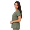 Casual Premium Damska Bluza Medyczna Oliwkowa Bok