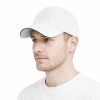 Czapka Z Daszkiem 5 Paneli Otwory Wentylacyjne Unisex Opaska Przeciwpotna Biala