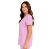 Damska Bluza Medyczna Basic Premium W Kolorze Pudrowy Roz Bok 1
