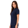 Damska Bluza Medyczna Ze Stojka Basic Premium W Kolorze Ciemny Granatowy Bok