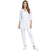 Damski Komplet Medyczny Casual Premium W Kolorze Bialym Rekaw 3 4