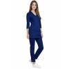 Damski Komplet Medyczny Casual Premium W Kolorze Granatowym Rekaw 3 4 1