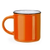 Kubek Ceramiczny W Stylu Retro Z Okraglym Uchwytem 300 Ml Kolor Pomaranczowy