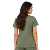 Oliwkowa Bluza Medyczna Damska Casual Premium Tyl