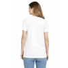 T Shirt Damski Krotki Rekaw 100 Bawelna Kolor Bialy Widok Z Tylu 1
