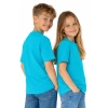T Shirt Dzieciecy Dla Chlopca I Dziewczynki Kolor Turkus Widok Z Boku