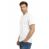 T Shirt Meski Krotki Rekaw 100 Bawelna Kolor Bialy Widok Z Boku