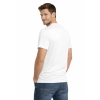 T Shirt Meski Krotki Rekaw 100 Bawelna Kolor Bialy Widok Z Tylu
