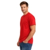 T Shirt Meski Krotki Rekaw 100 Bawelna Kolor Czerwony Widok Z Boku