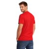 T Shirt Meski Krotki Rekaw 100 Bawelna Kolor Czerwony Widok Z Tylu