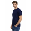 T Shirt Meski Krotki Rekaw 100 Bawelna Kolor Granatowy Widok Z Boku