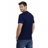 T Shirt Meski Krotki Rekaw 100 Bawelna Kolor Granatowy Widok Z Tylu