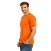 T Shirt Meski Krotki Rekaw 100 Bawelna Kolor Pomaranczowy Widok Z Boku