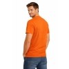 T Shirt Meski Krotki Rekaw 100 Bawelna Kolor Pomaranczowy Widok Z Tylu