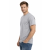 T Shirt Meski Krotki Rekaw 100 Bawelna Kolor Szary Widok Z Boku