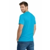 T Shirt Meski Krotki Rekaw 100 Bawelna Kolor Turkusowy Widok Z Tylu