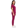 Wisniowy Komplet Medyczny Damski Scrubs Casual Premium Bok