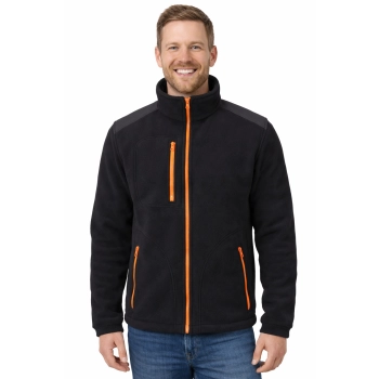 Bluza Polarowa Czarny Z Pomaranczowymi Wstawkami Gramatura 360