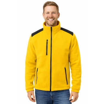 Bluza Polarowa Zolty Z Czarnymi Wstawkami Gramatura 360