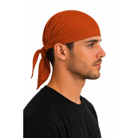 Bandana Chusta Na Glowe Unisex Pomaranczowa Widok Z Boku