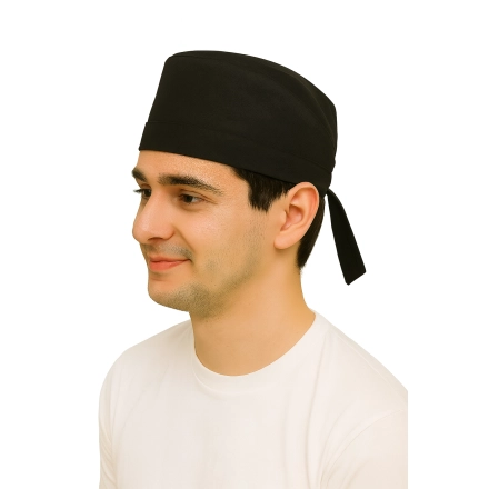 Bandana Czapka Kucharska Wiazana Z Tylu Kolor Czarny