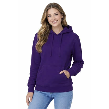 Bluza Damska Z Kapturem Kieszeniami Purpurowa