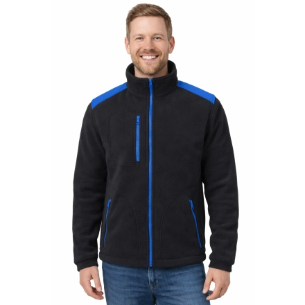 Bluza Polarowa Czarny Z Chabrowymi Wstawkami Gramatura 360