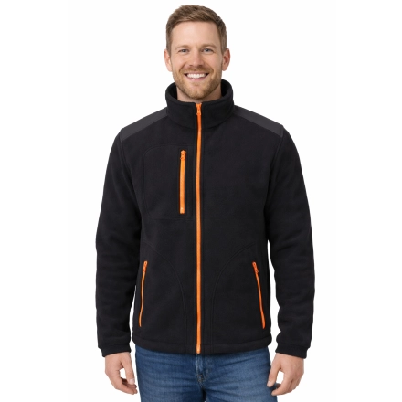 Bluza Polarowa Czarny Z Pomaranczowymi Wstawkami Gramatura 360