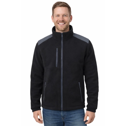 Bluza Polarowa Czarny Z Szarymi Wstawkami Gramatura 360