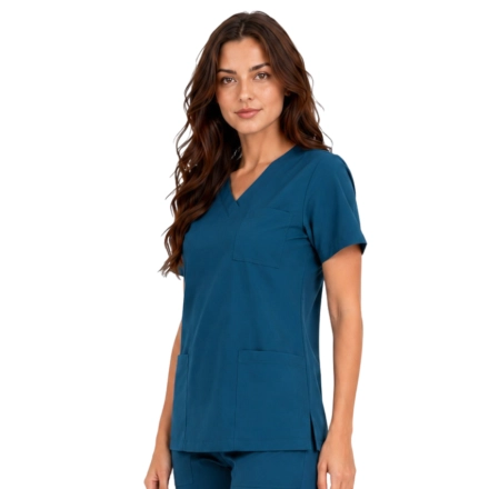 Casual Premium Damska Bluza Medyczna Morska Bok