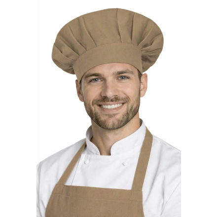 Czapka Kucharska Szefa Kuchni Unisex Bezowa