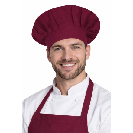 Czapka Kucharska Szefa Kuchni Unisex Bordowa
