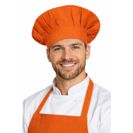 Czapka Kucharska Szefa Kuchni Unisex Pomaranczowa
