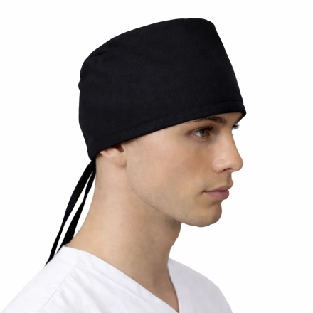 Czepek Medyczny Czarny 100 Bawelna Unisex