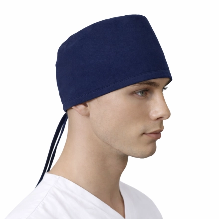 Czepek Medyczny Granatowy 100 Bawelna Unisex