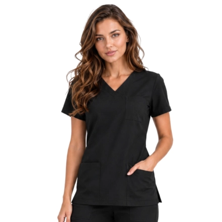 Bluza medyczna czarna casual premium roz. M – bluza medyczna – bluza lekarska robocza