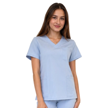 Bluza medyczna niebieska casual premium roz. M – bluza medyczna – bluza lekarska robocza