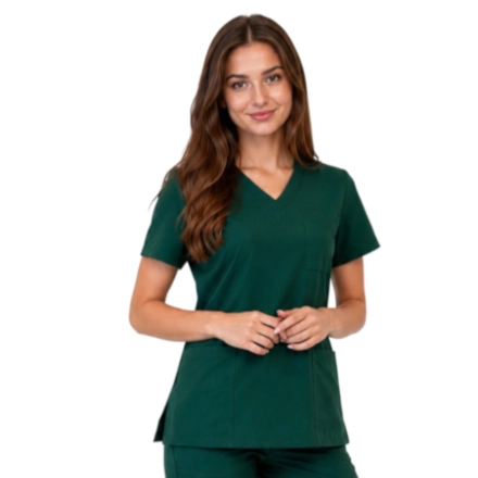 Bluza medyczna zielona butelka casual premium roz. M – bluza medyczna – bluza lekarska robocza